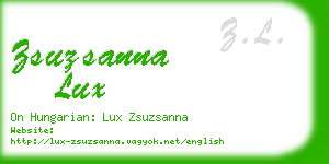 zsuzsanna lux business card